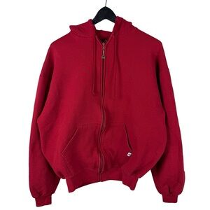 Vintage 2000s Russell Athletic Blank Essential Boxy Full Zip Hoodie Size L